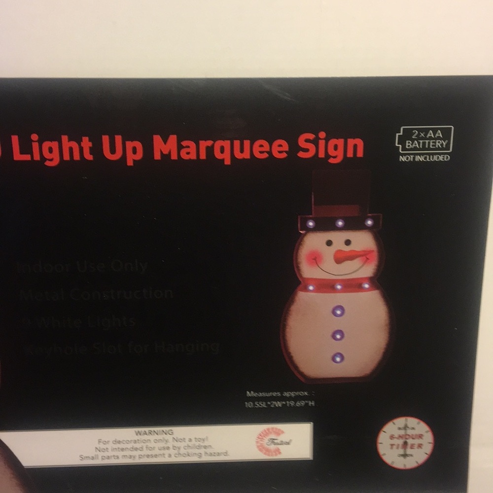LED snowman sign with timer - Picture 3 of 5